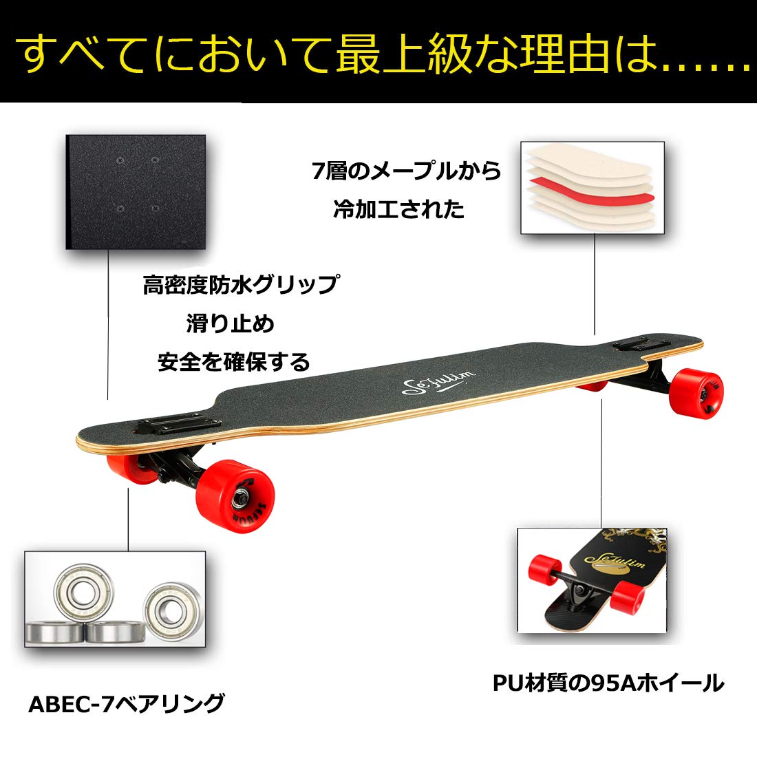 スカルデザイン スケートボード コンプリート Amazon | スケボー スカルスケートボード 39インチコンプリートセット